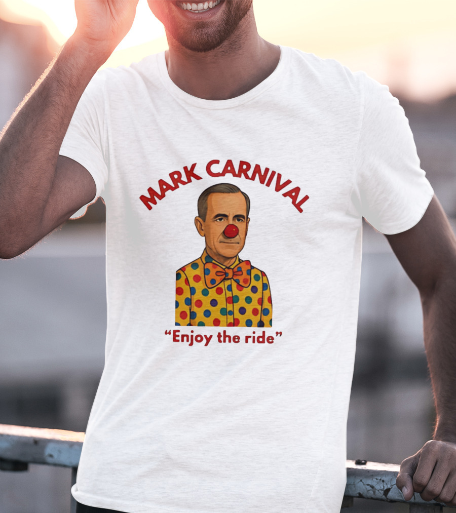 Mark Carnival Enjoy The Ride Clown Polka Dot Bow Tie T-Shirt