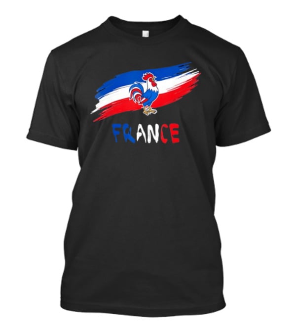 France Rooster French Flag Pride T-Shirt