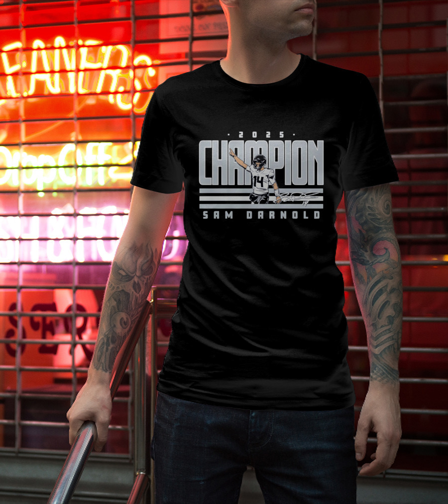 2025 Champion Sam Darnold Seattle Seahawks Football T-Shirt