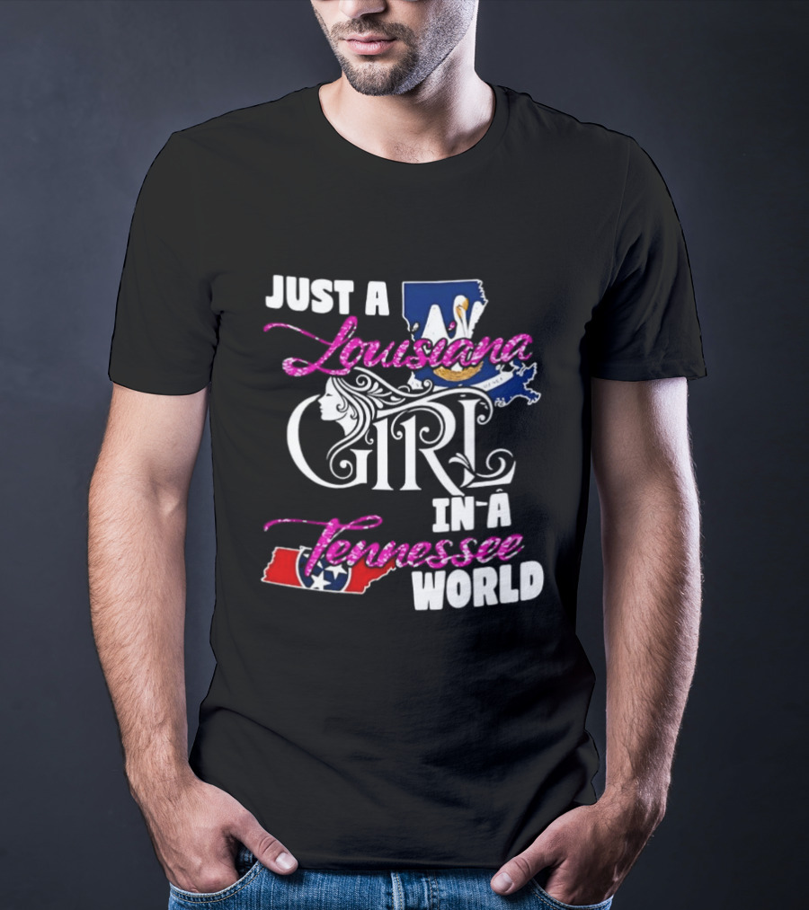 Just A Louisiana Girl In A Tennessee World Pelican Volunteer State T-Shirt