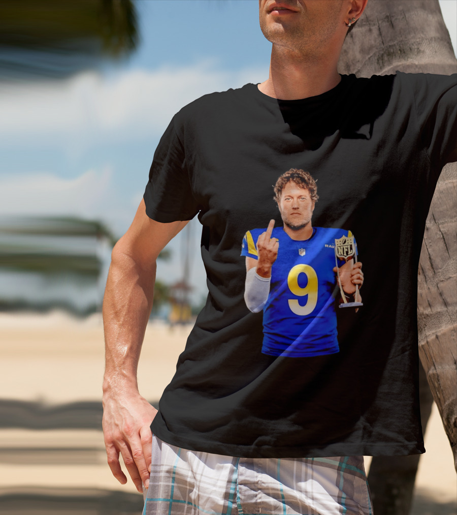 Matthew Stafford Los Angeles Rams 2025 MVP Gesture NFL Trophy T-Shirt
