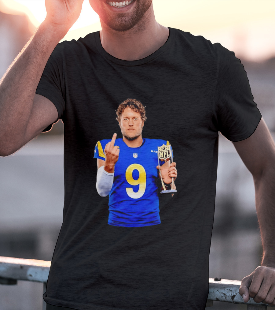 Matthew Stafford Los Angeles Rams 2025 MVP Gesture NFL Trophy T-Shirt
