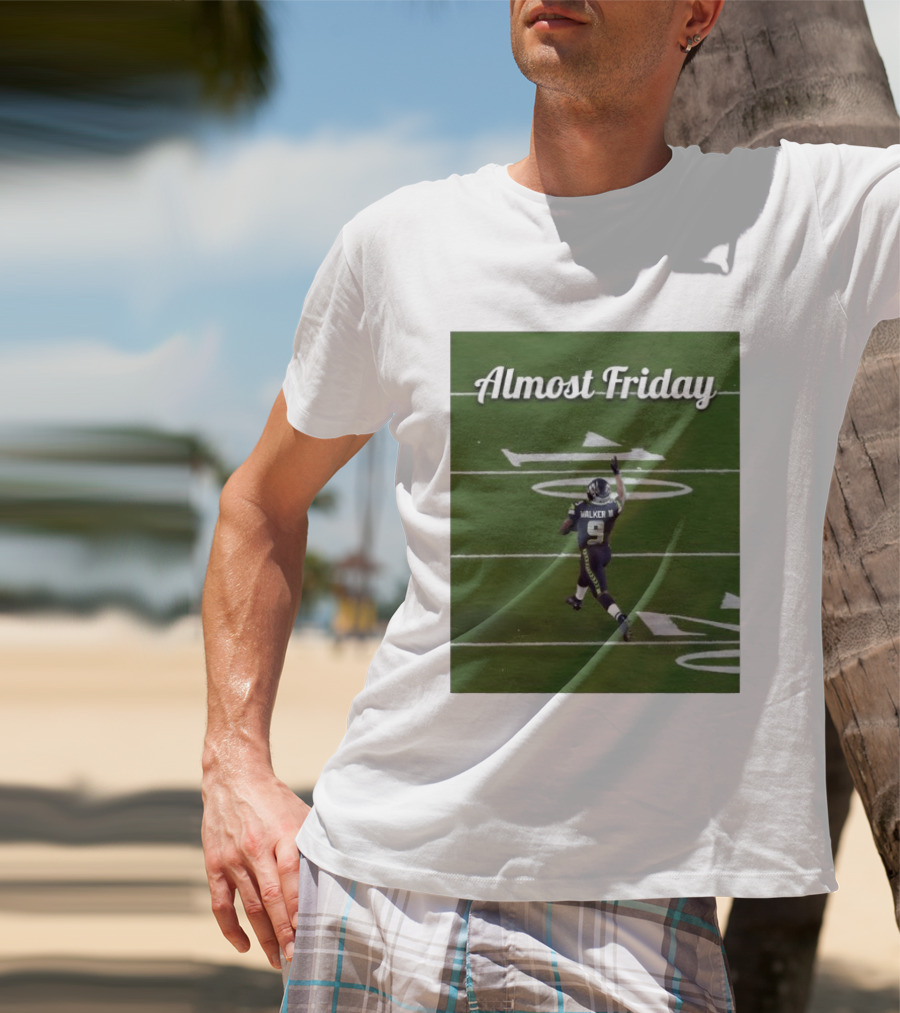 Almost Friday Kenneth Walker III Seahawks Football Celebration T-Shirt