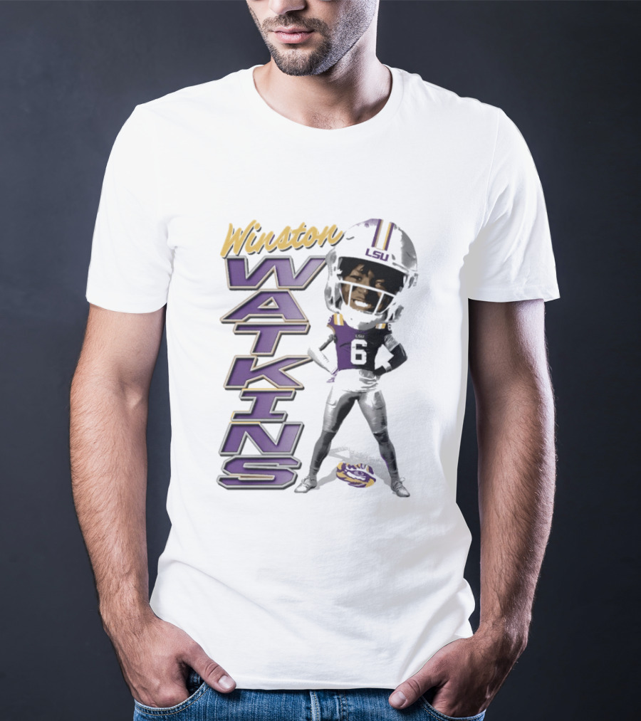Winston Watkins LSU Tigers Football Caricature T-Shirt