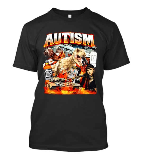Autism Rex Eagle Jack Daniel's Tank Monster Energy Explosion T-Shirt