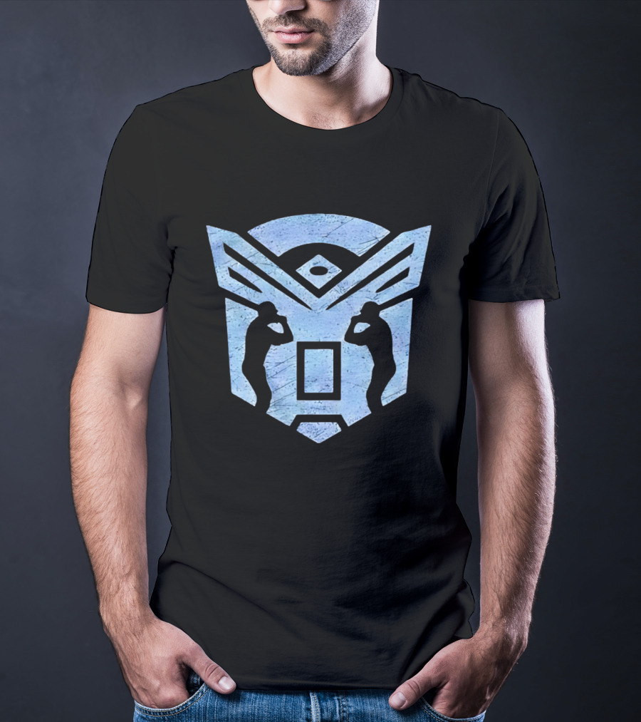 Autobats Baseball Transformers Logo Fusion T-Shirt