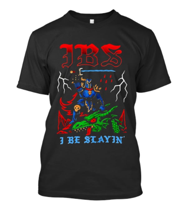 IBS I Be Slayin' Fantasy Warrior And Dragon Battle T-Shirt