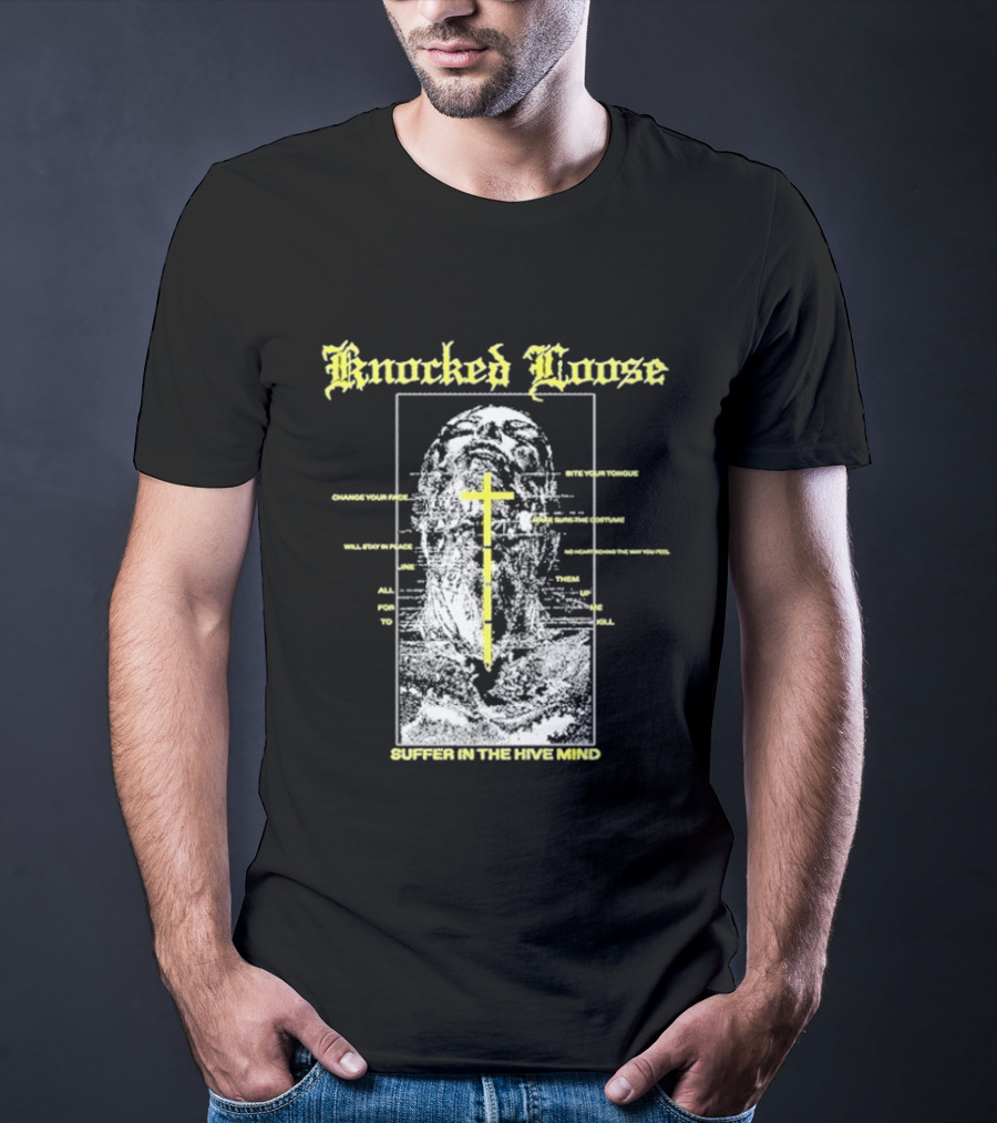 Knocked Loose Suffer In The Hive Mind Cross With Statue T-Shirt