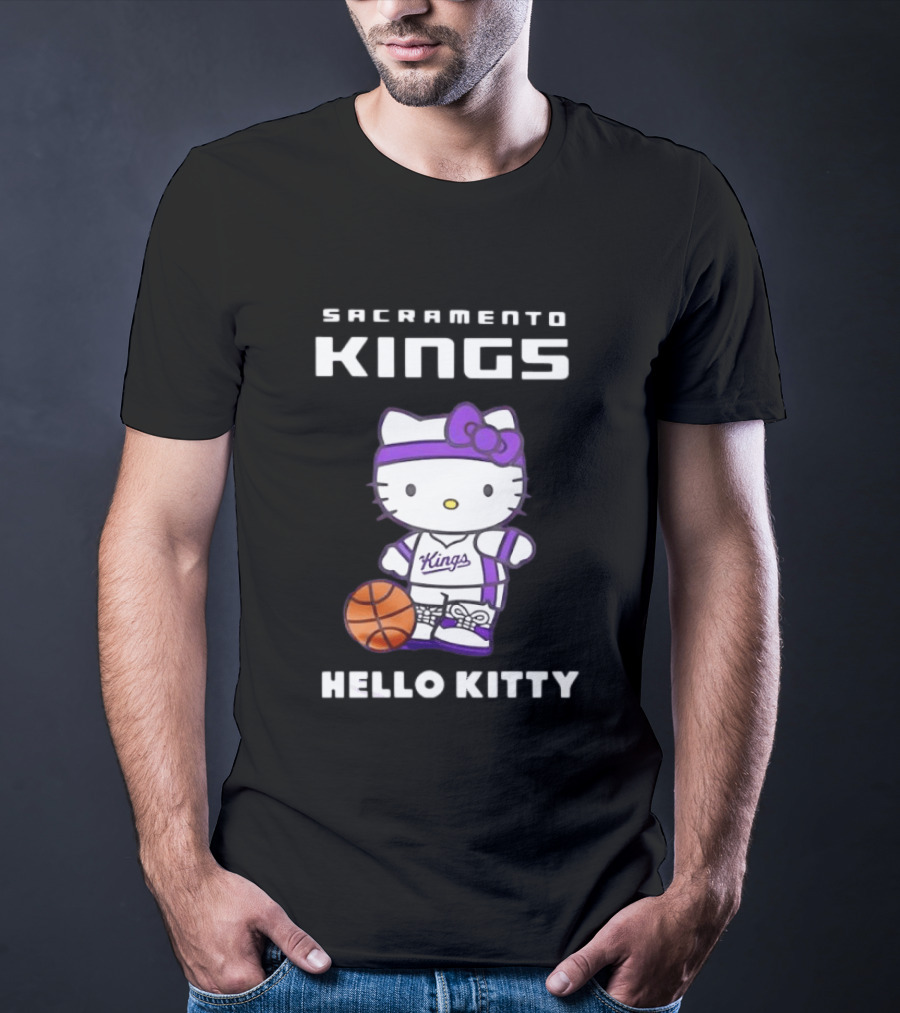 Sacramento Kings Hello Kitty Basketball 2026 Collaboration T-Shirt