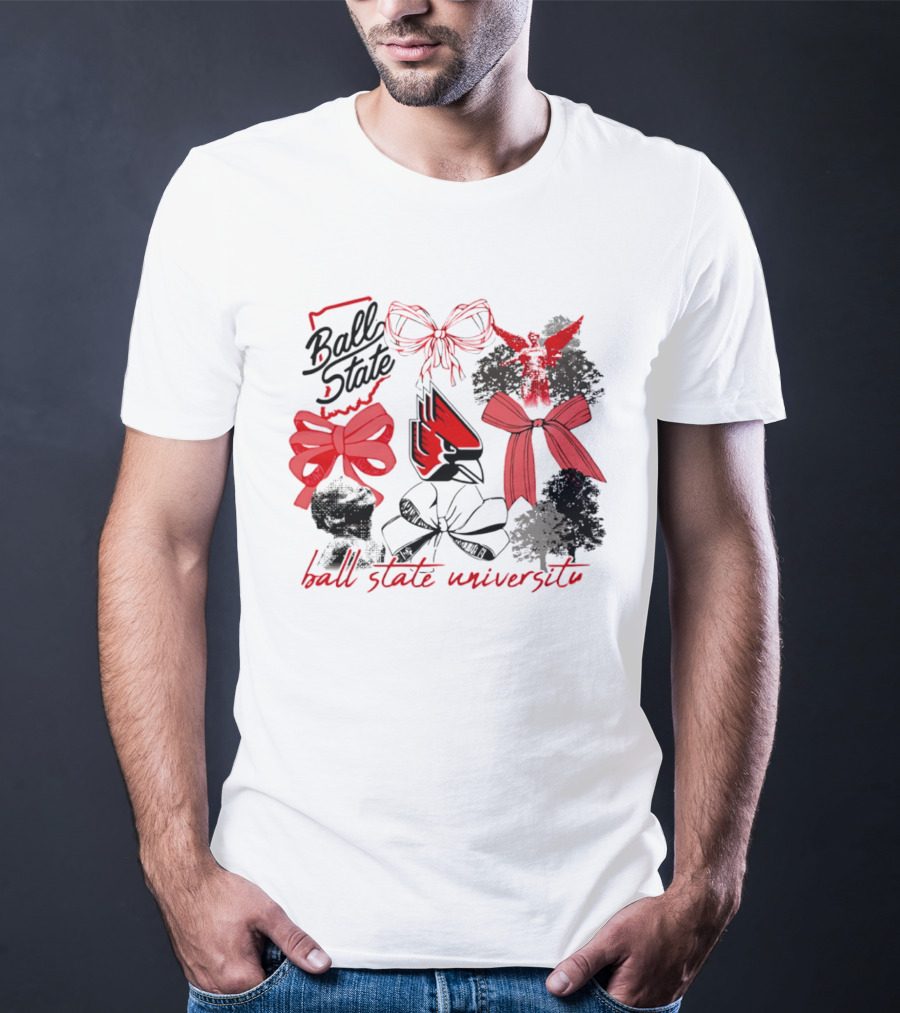 Ball State University Cardinals Bow T-Shirt