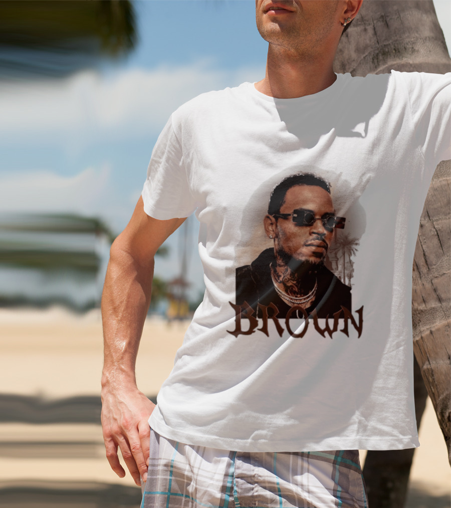 Chris Brown Highline Urban Style Sunglasses And Tattoos T-Shirt