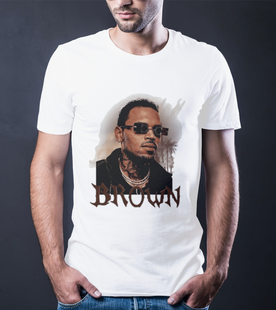 Chris Brown Highline Urban Style Sunglasses And Tattoos T-Shirt