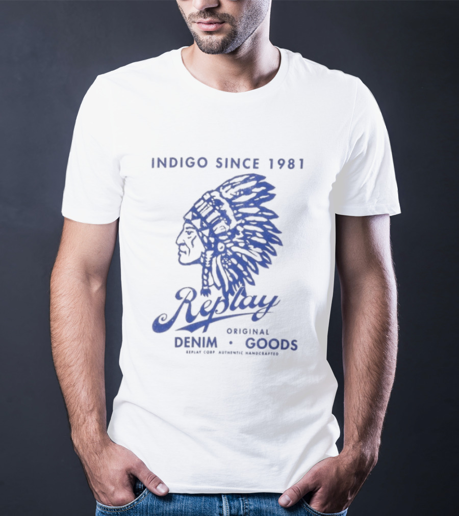 Indigo Since 1981 Replay Original Denim Goods T-Shirt