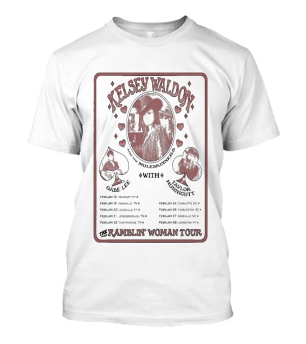 Kelsey Waldon Ramblin' Woman Tour February 18 2026 Newport KY Playing Card T-Shirt