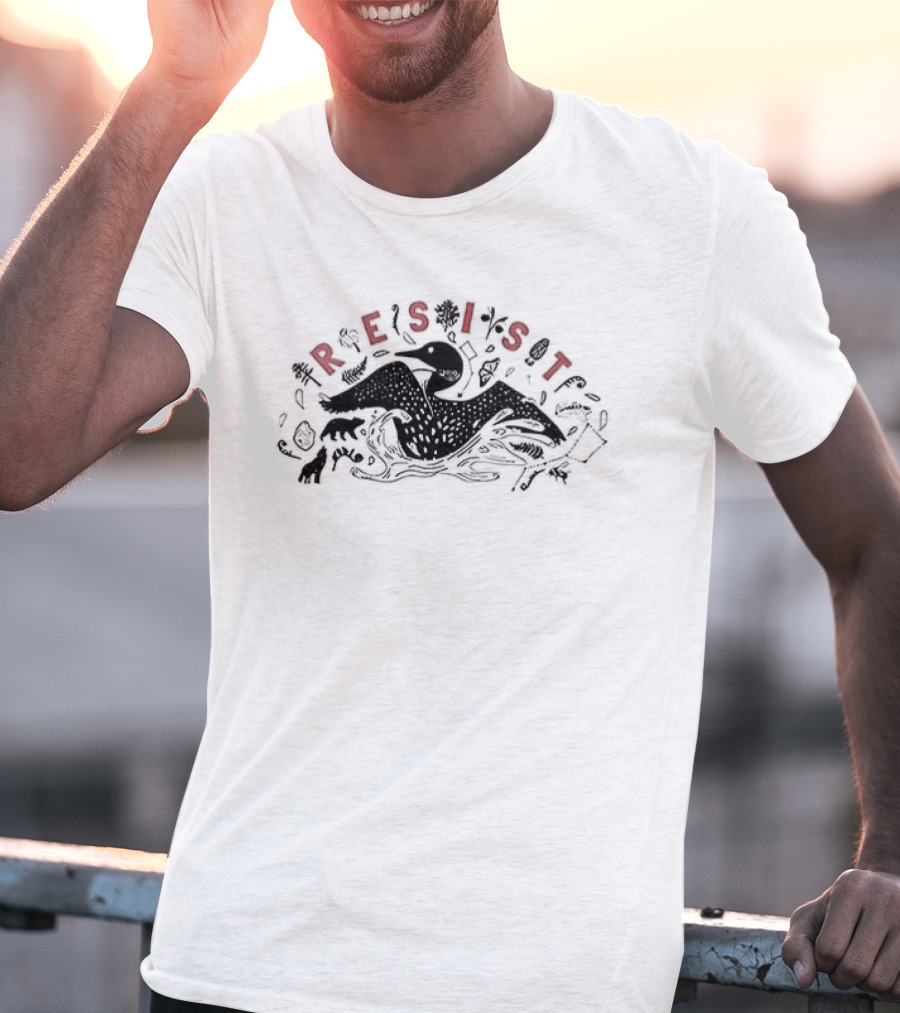 Minnesota Loon Resist Wildlife Conservation Advocate T-Shirt