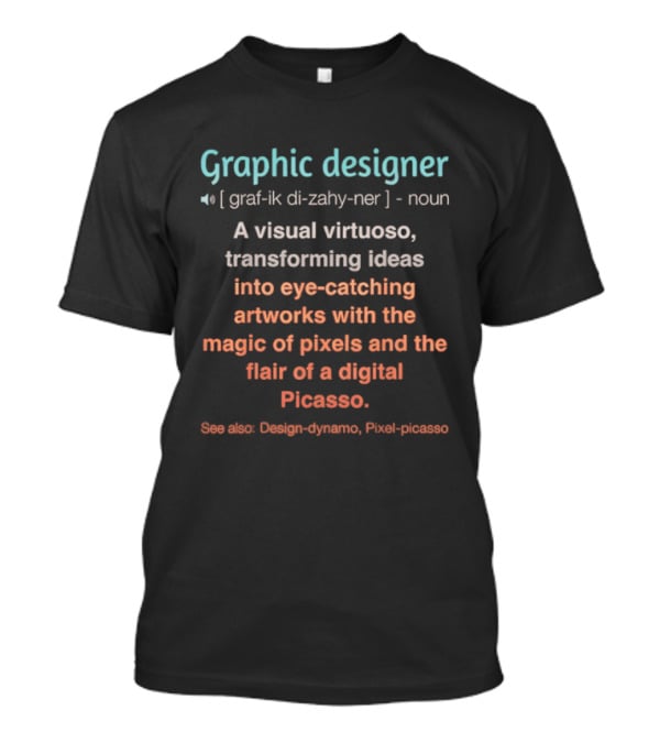 Graphic Designer Magic Of Pixels Flair Digital Picasso T-Shirt
