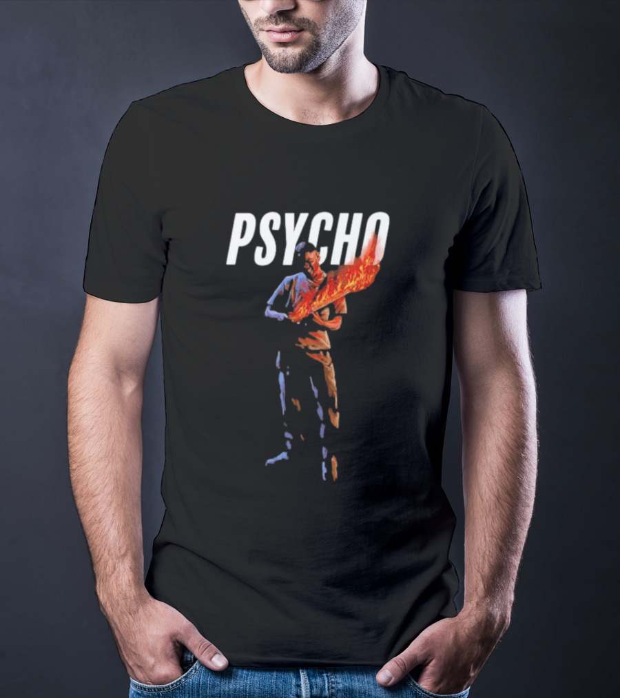 Psycho Fiery Abstract Figure T-Shirt