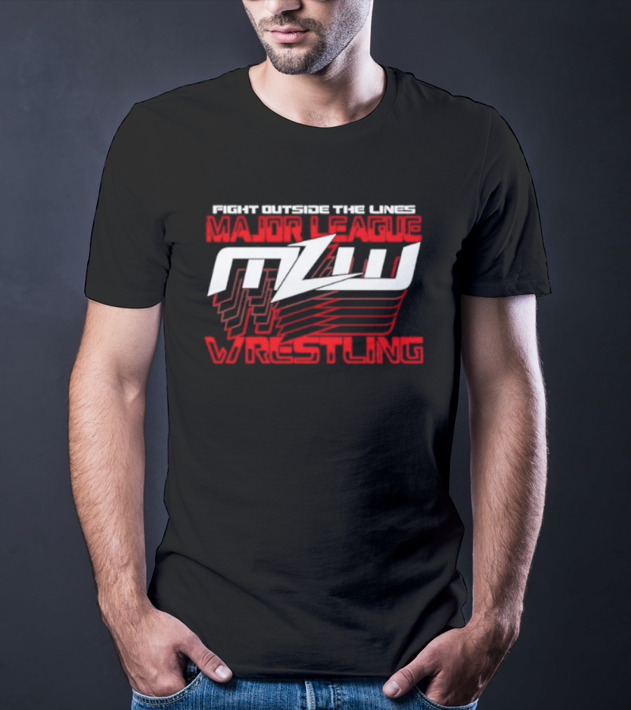 MLW Fight Outside The Lines Major League Wrestling T-Shirt