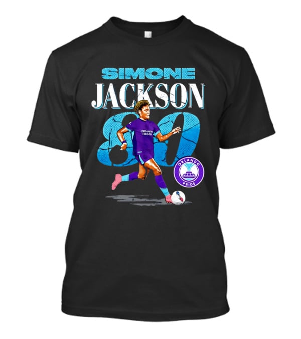 Simone Jackson Orlando Pride 80 Cracked Number Soccer T-Shirt