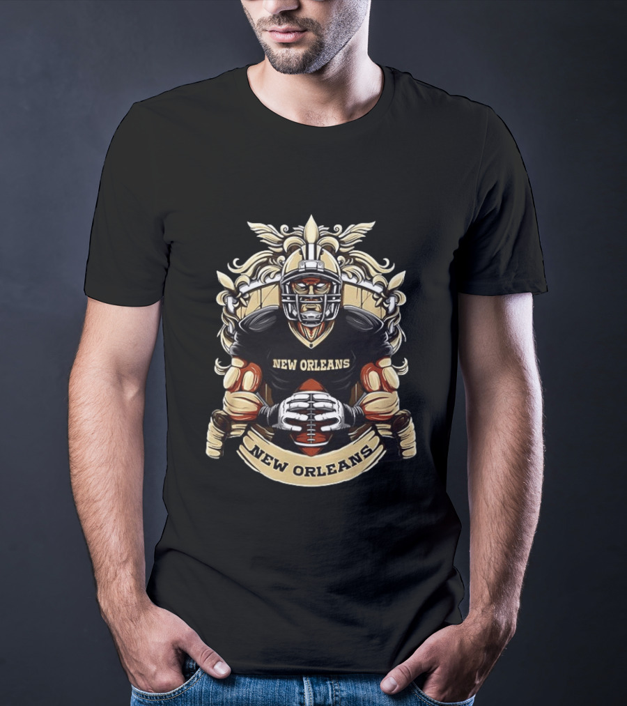 New Orleans Saints Football Crest Warrior T-Shirt