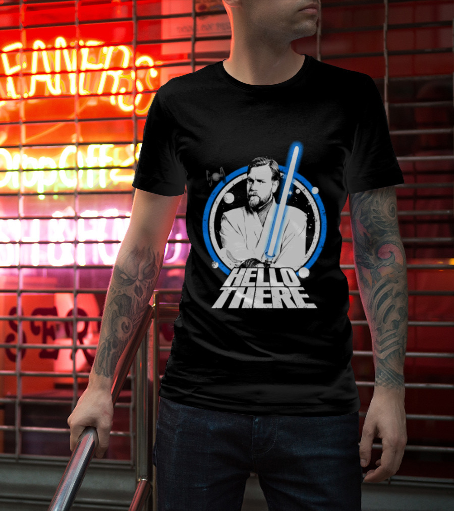 Obi Wan Kenobi Hello There Lightsaber Circle T-Shirt