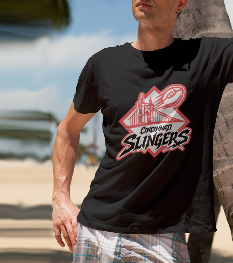 Cincinnati Slingers Football Bridge T-Shirt