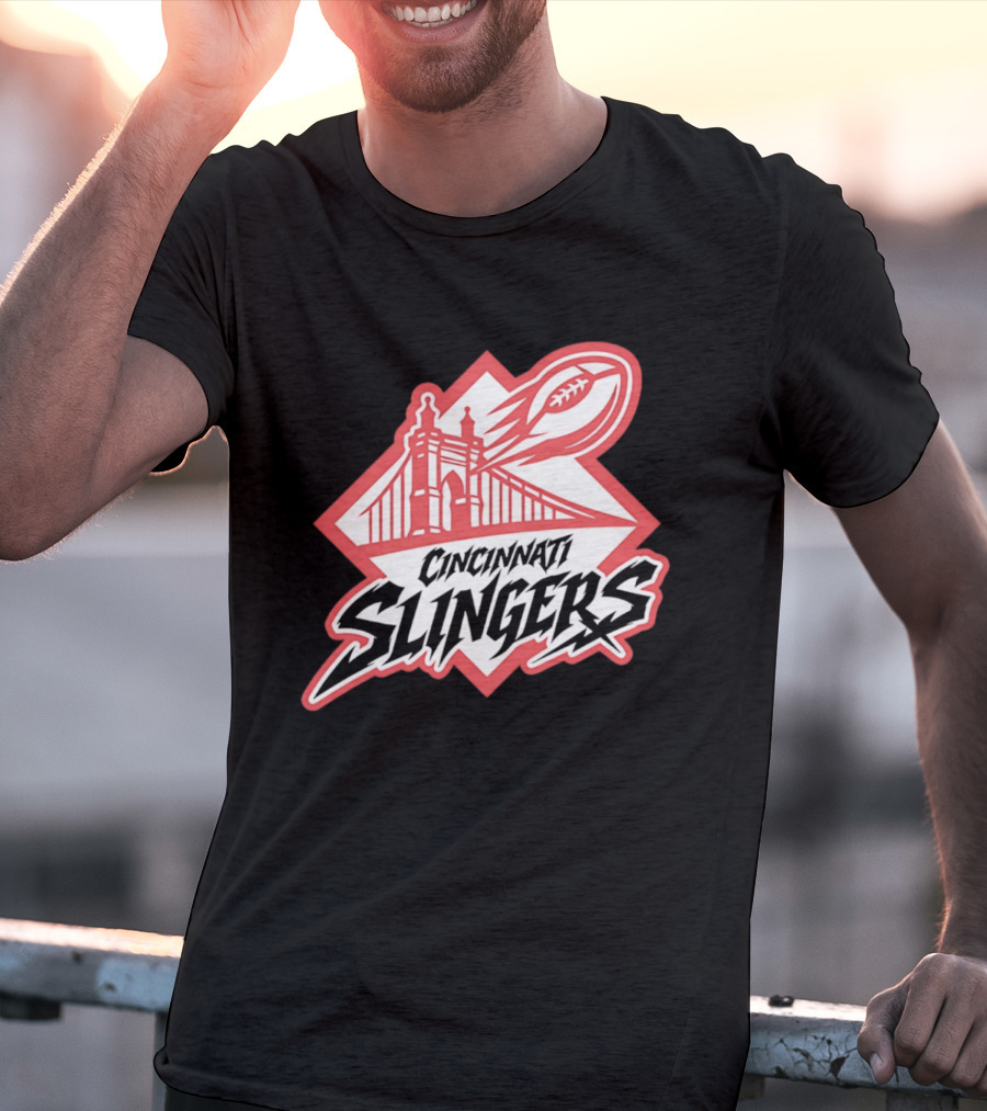 Cincinnati Slingers Football Bridge T-Shirt