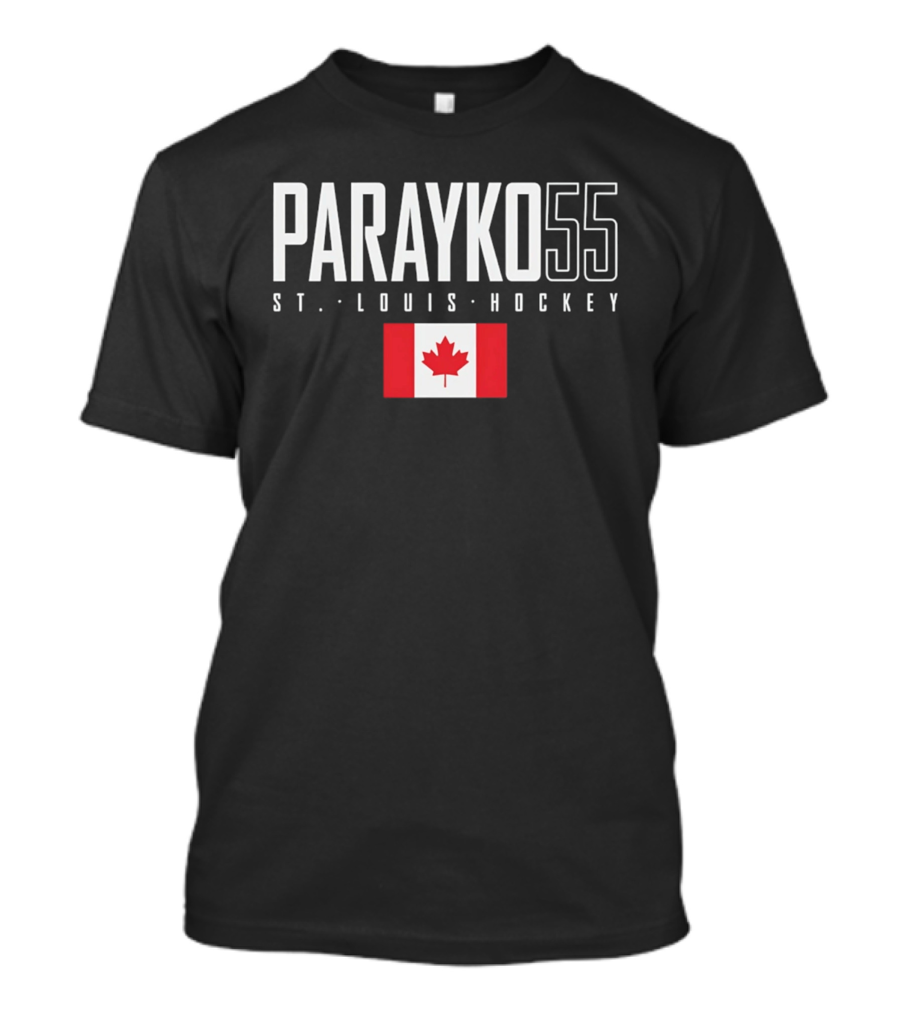 Parayko 55 St. Louis Hockey Canada Flag T-Shirt