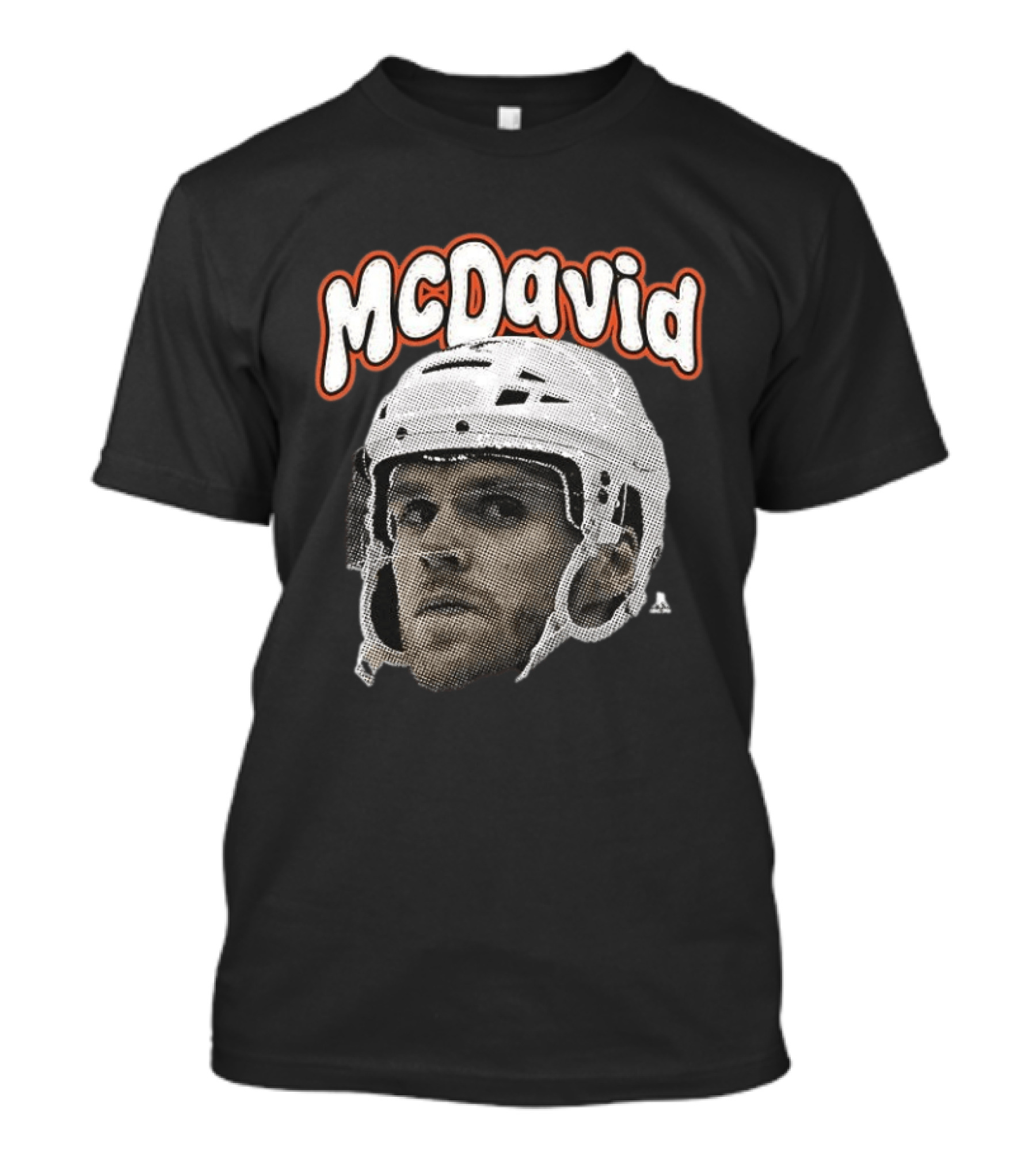 Connor McDavid Edmonton Oilers Hockey Big Face Bold Text NHL Fan T-Shirt