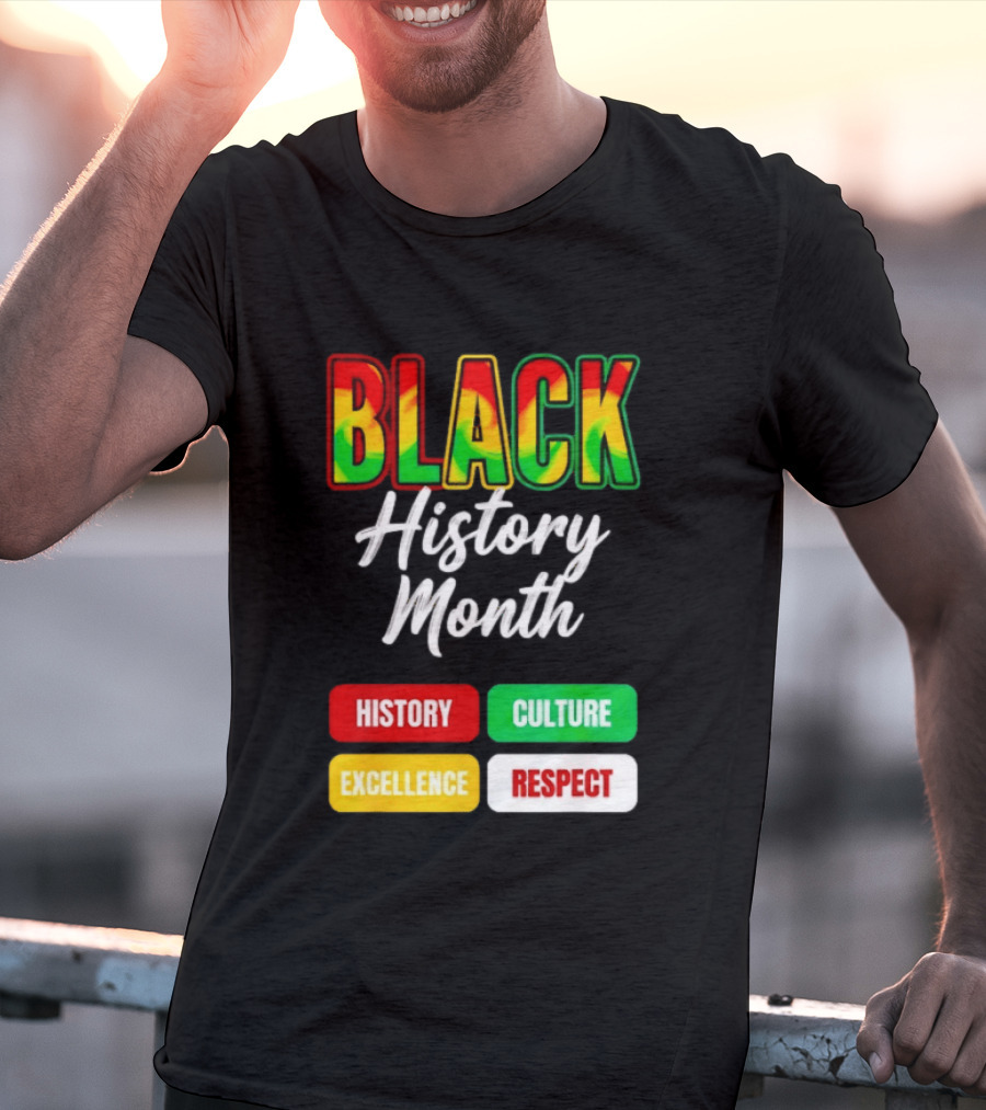 BLACK History Month History Culture Excellence Respect T-Shirt