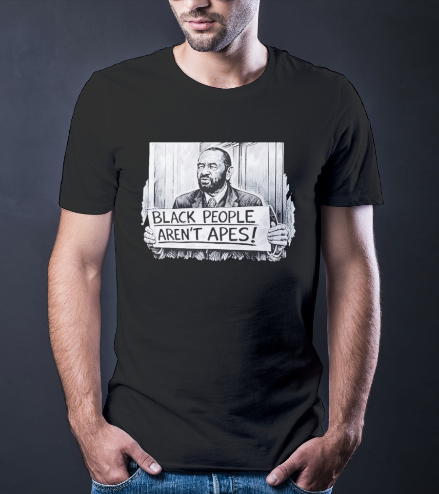 Black People Aren't Apes Black Men And Holding Sign Sketch T-Shirt
