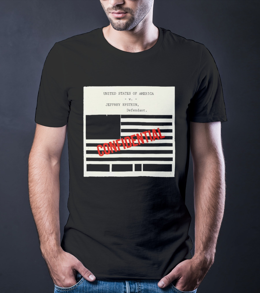 United States Of America Vs Epstein Defendant Flag Confidential T-Shirt