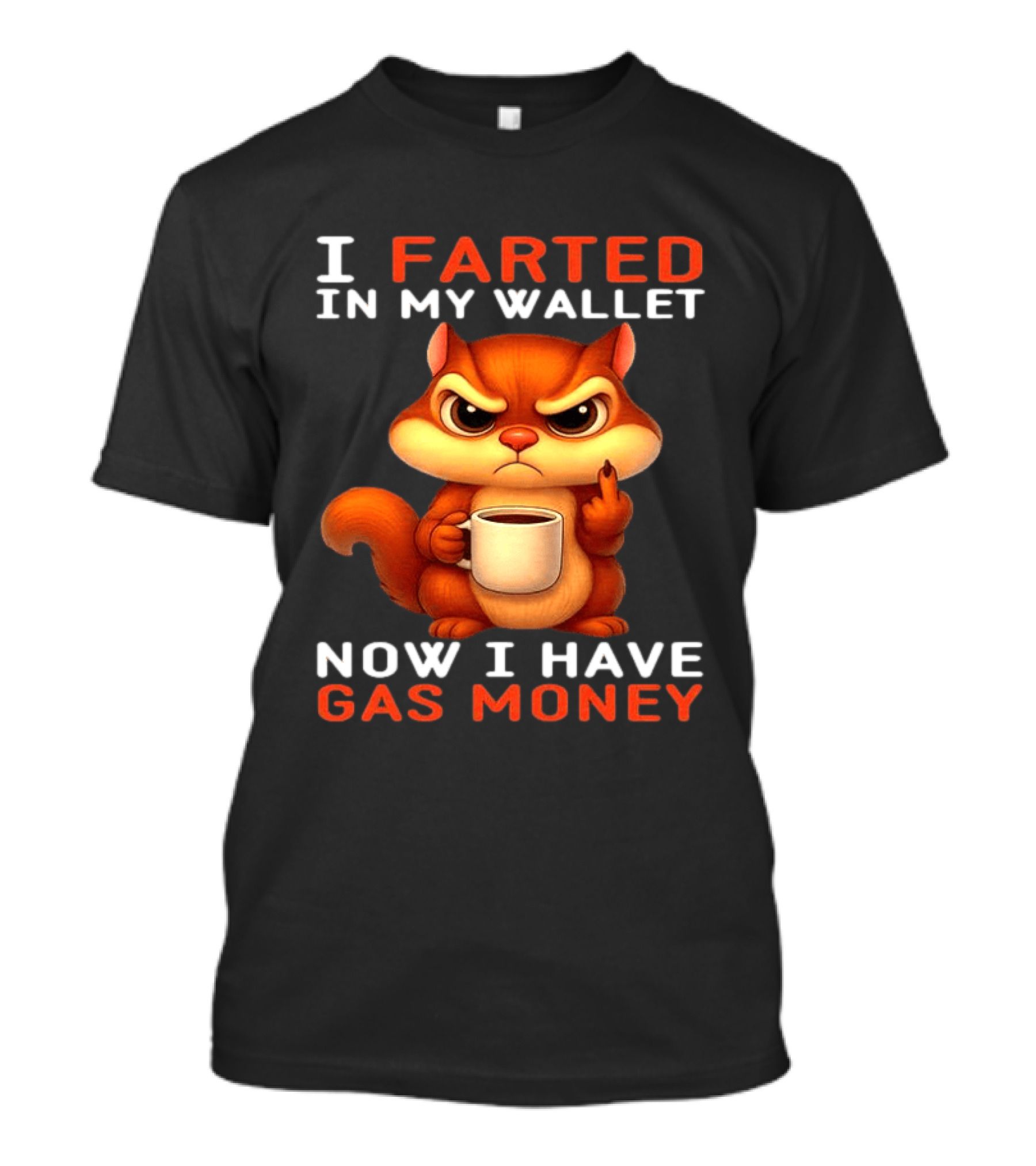 I Farted In My Wallet Now I Have Gas Money Squirrel Meme T-Shirt