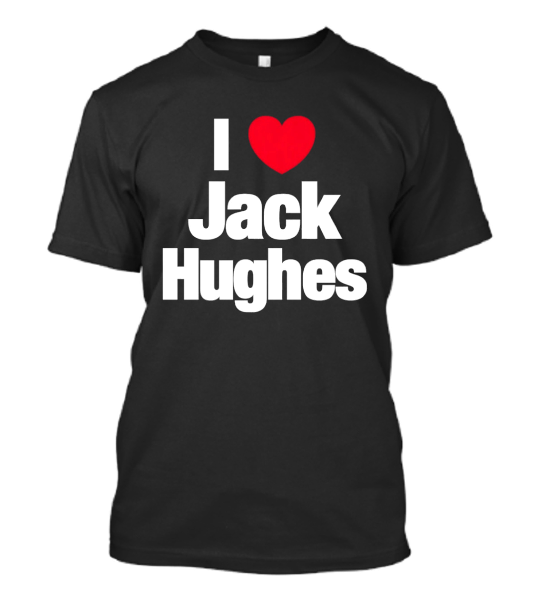 I Love Jack Hughes New Jersey Devils Heart Fan T-Shirt