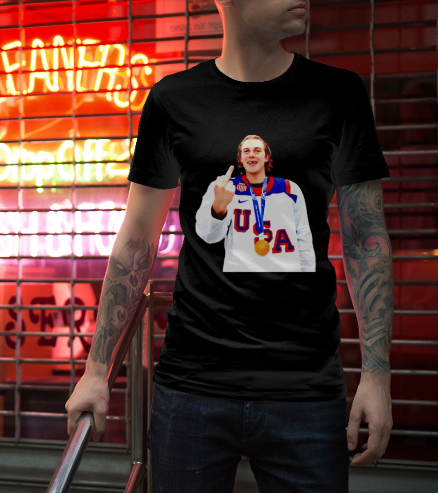 USA Gold Medal Middle Finger Olympic 2026 T-Shirt