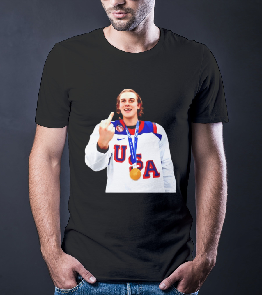 USA Gold Medal Middle Finger Olympic 2026 T-Shirt