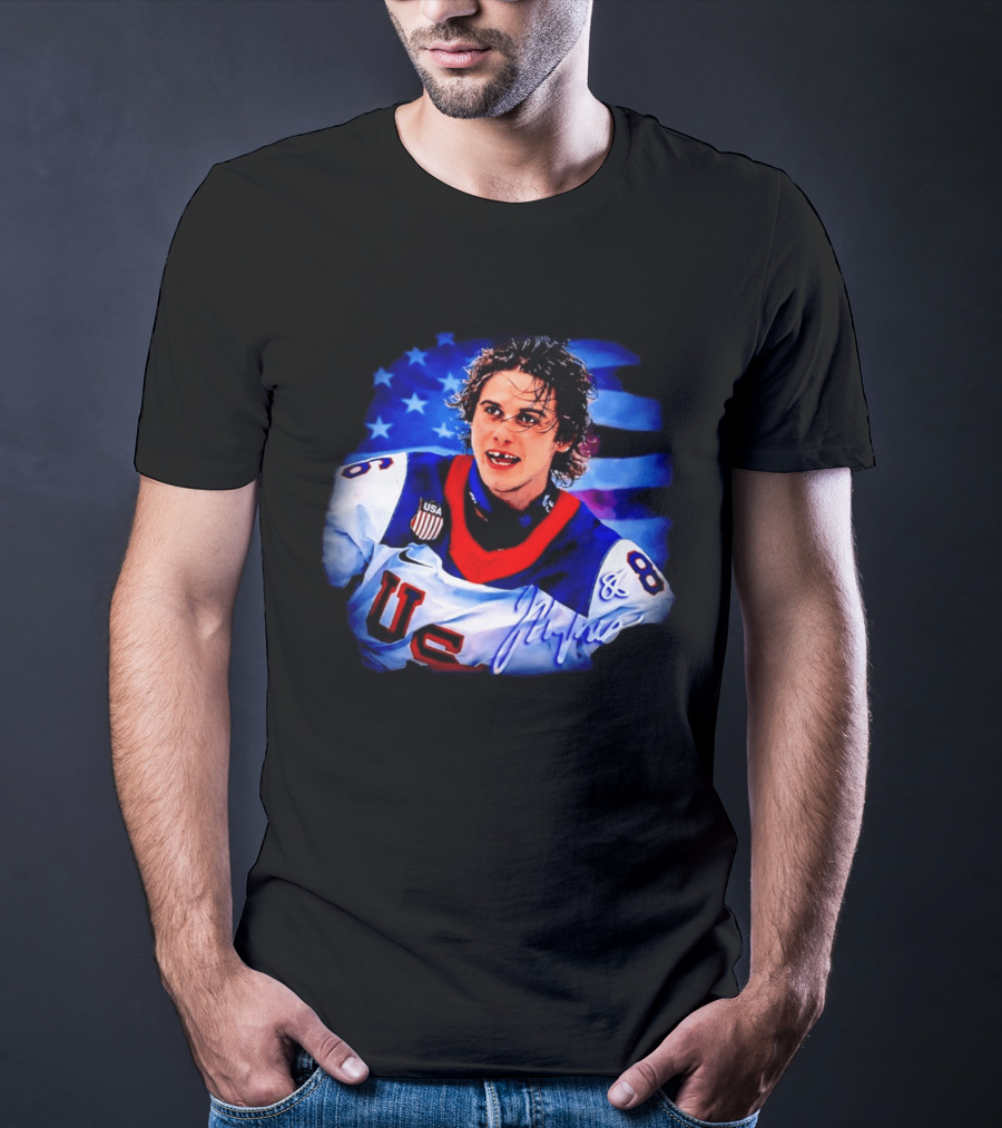 Jack Hughes US Flag Team USA Winter Olympics 2026 T-Shirt