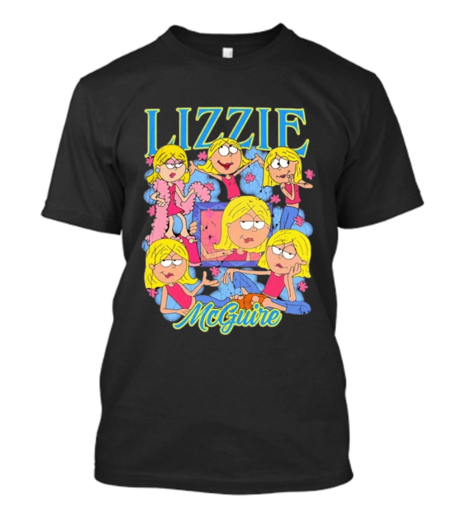 Lizzie McGuire Cartoon Characters Graphic Featuring Lizzie T-Shirt