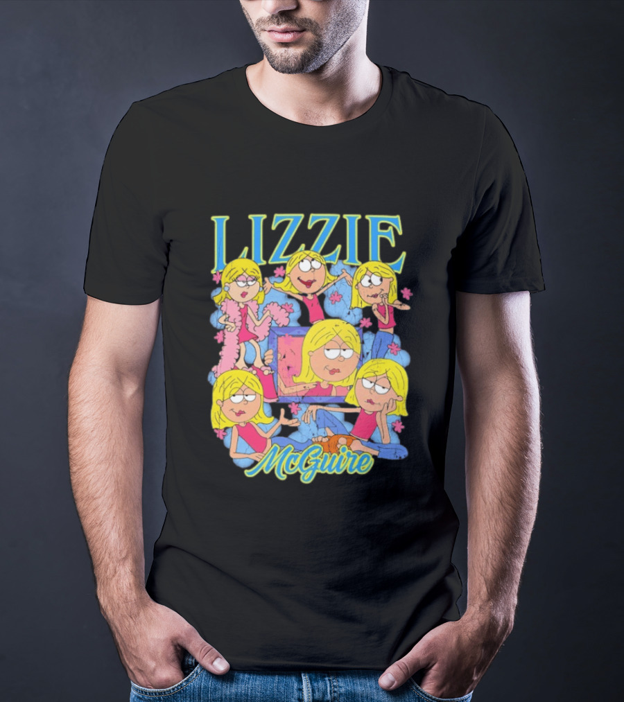 Lizzie McGuire Cartoon Characters Graphic Featuring Lizzie T-Shirt