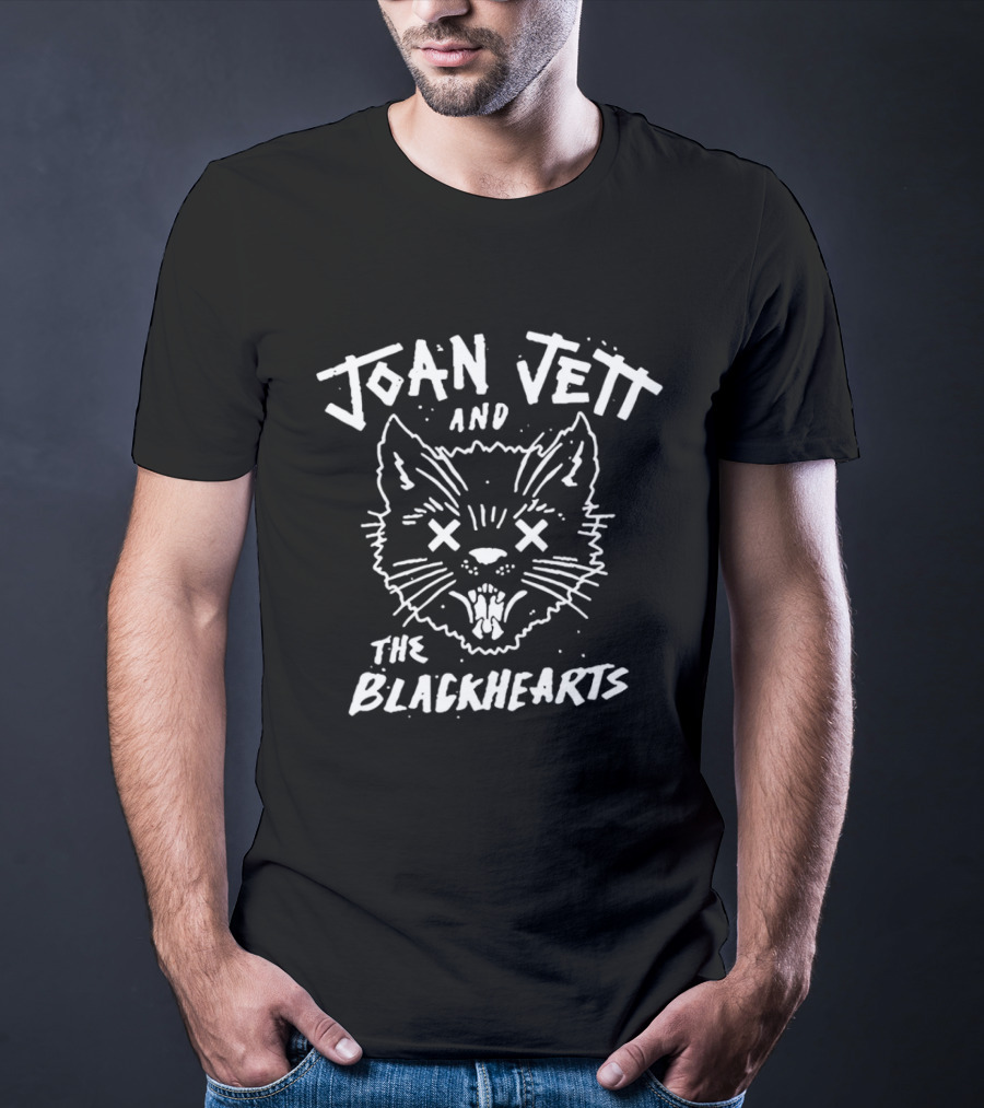 Joan Jett And The Blackhearts Illustrated Cat T-Shirt