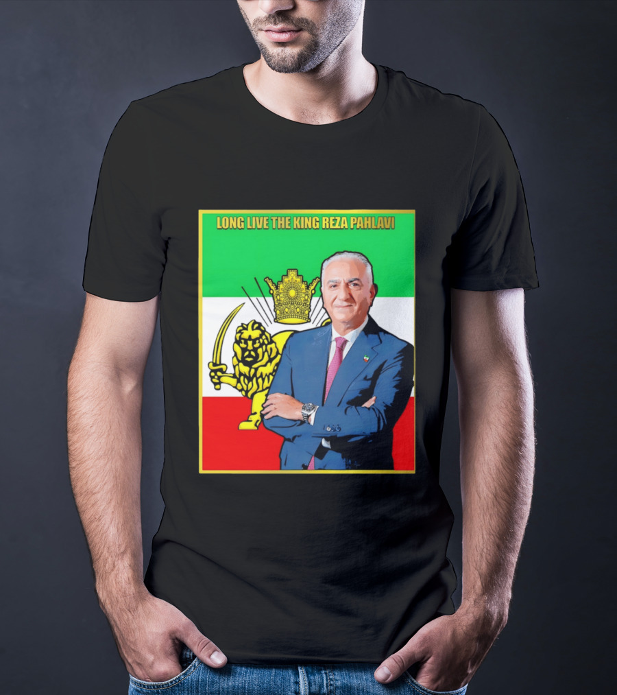 Long Live The King Reza Pahlavi Iranian Flag Lion T-Shirt