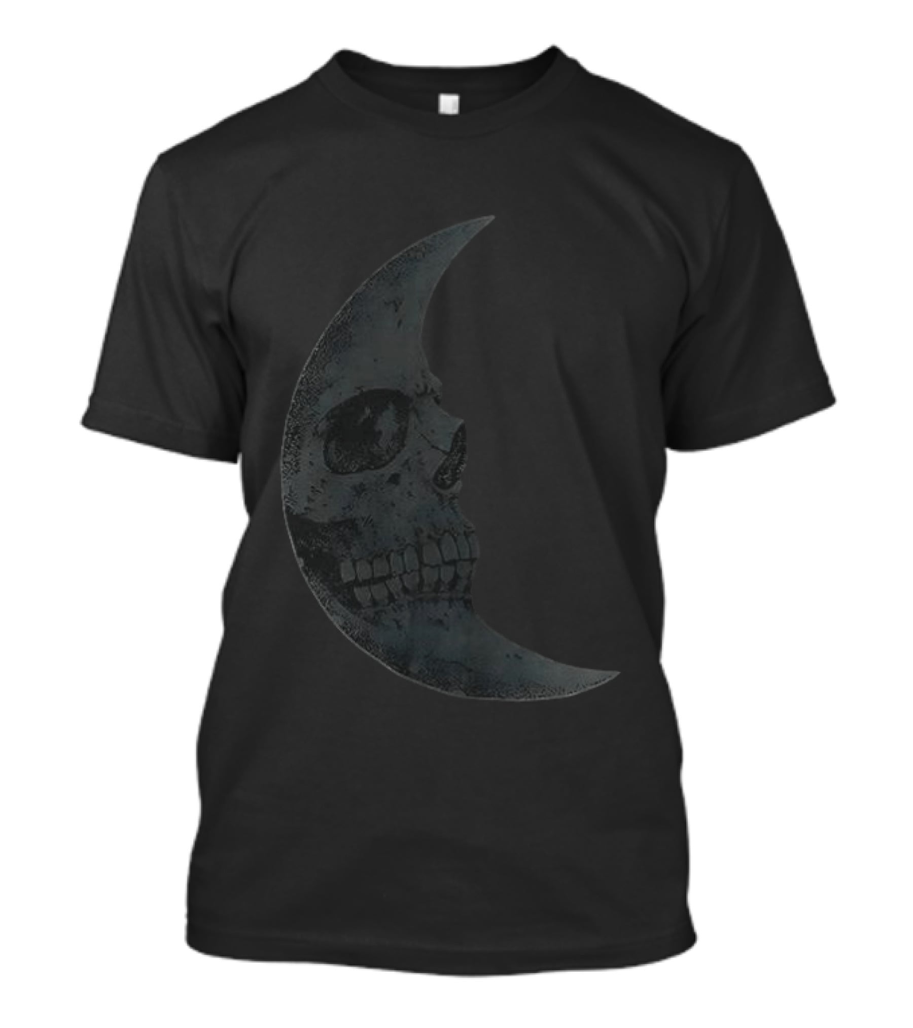 Lunar Crescent Skull Art Crescent Moon Skull T-Shirt