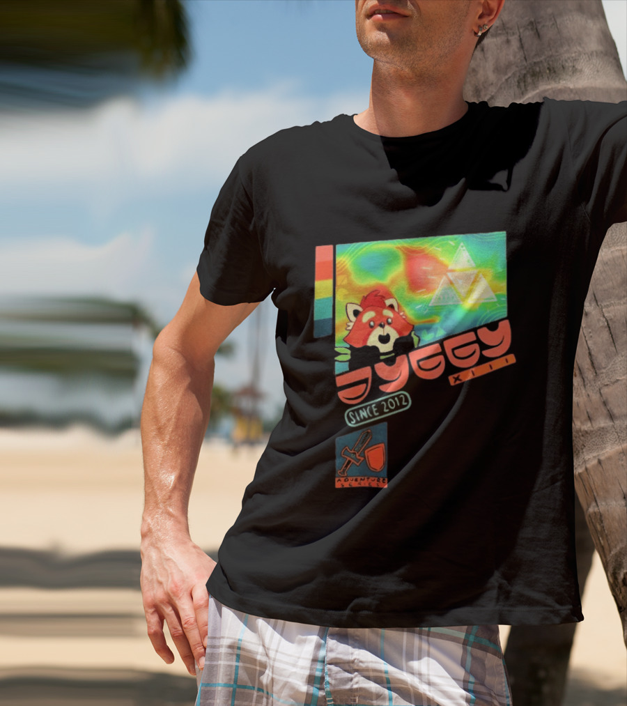 Jyggy Adventuring Since 2012 Red Panda Adventure Seeker Triangles T-Shirt