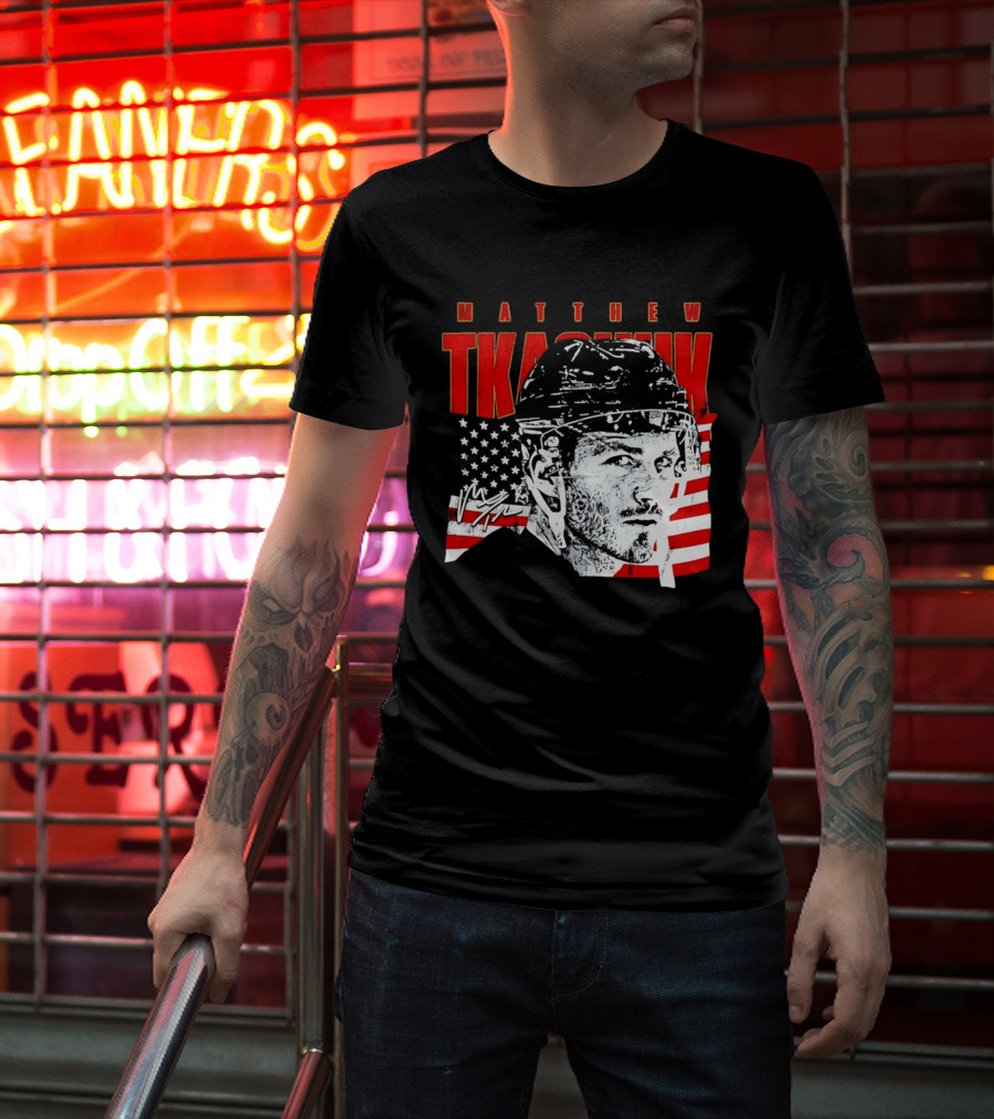 Matthew Tkachuk Usa Hockey Florida Stars And Stripes T-Shirt
