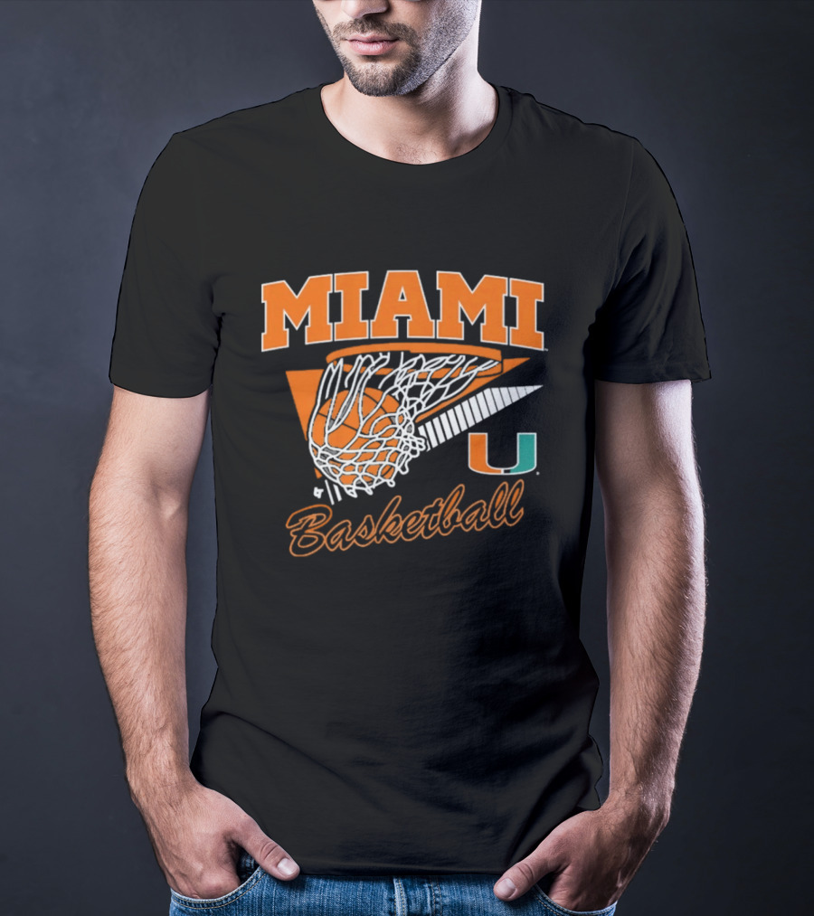 Miami Basketball U Basketball Swish T-Shirt