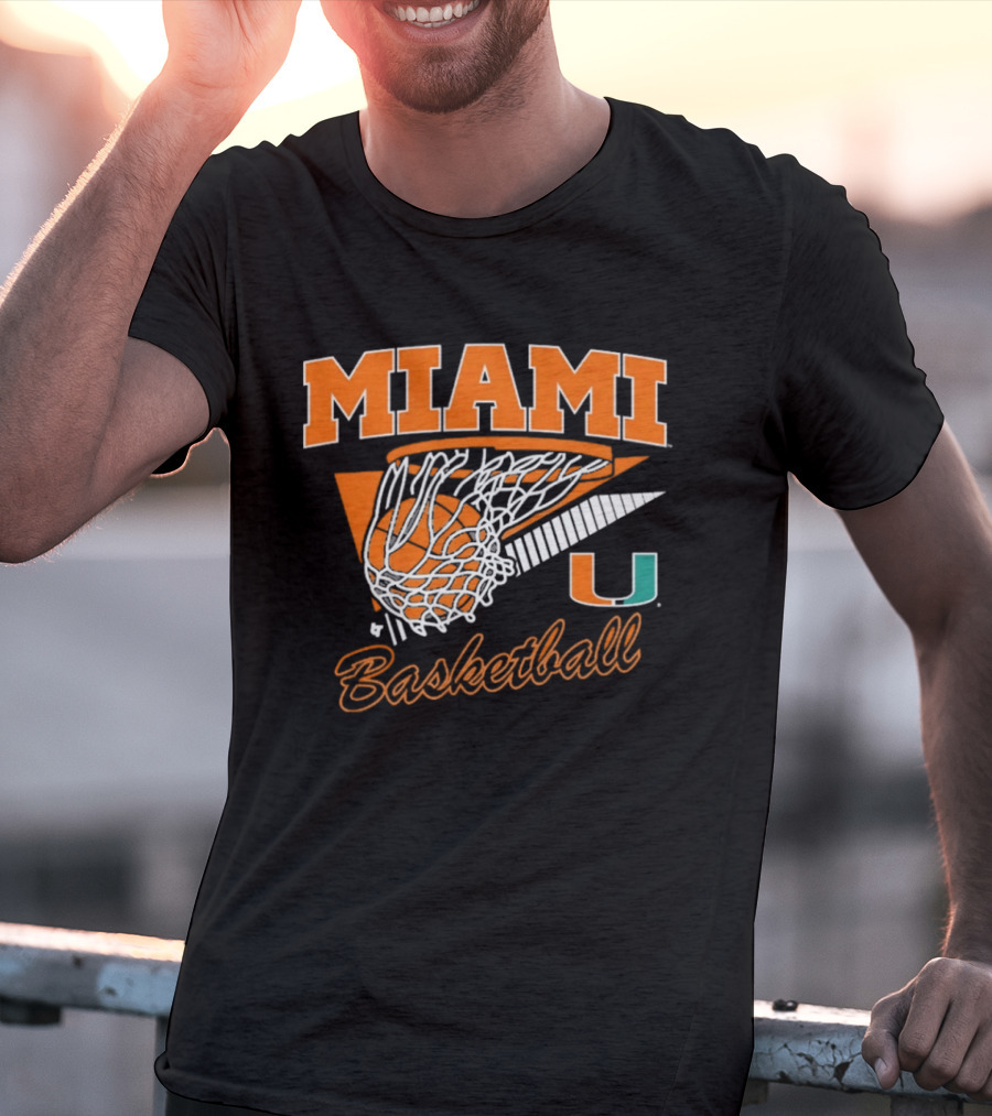 Miami Basketball U Basketball Swish T-Shirt