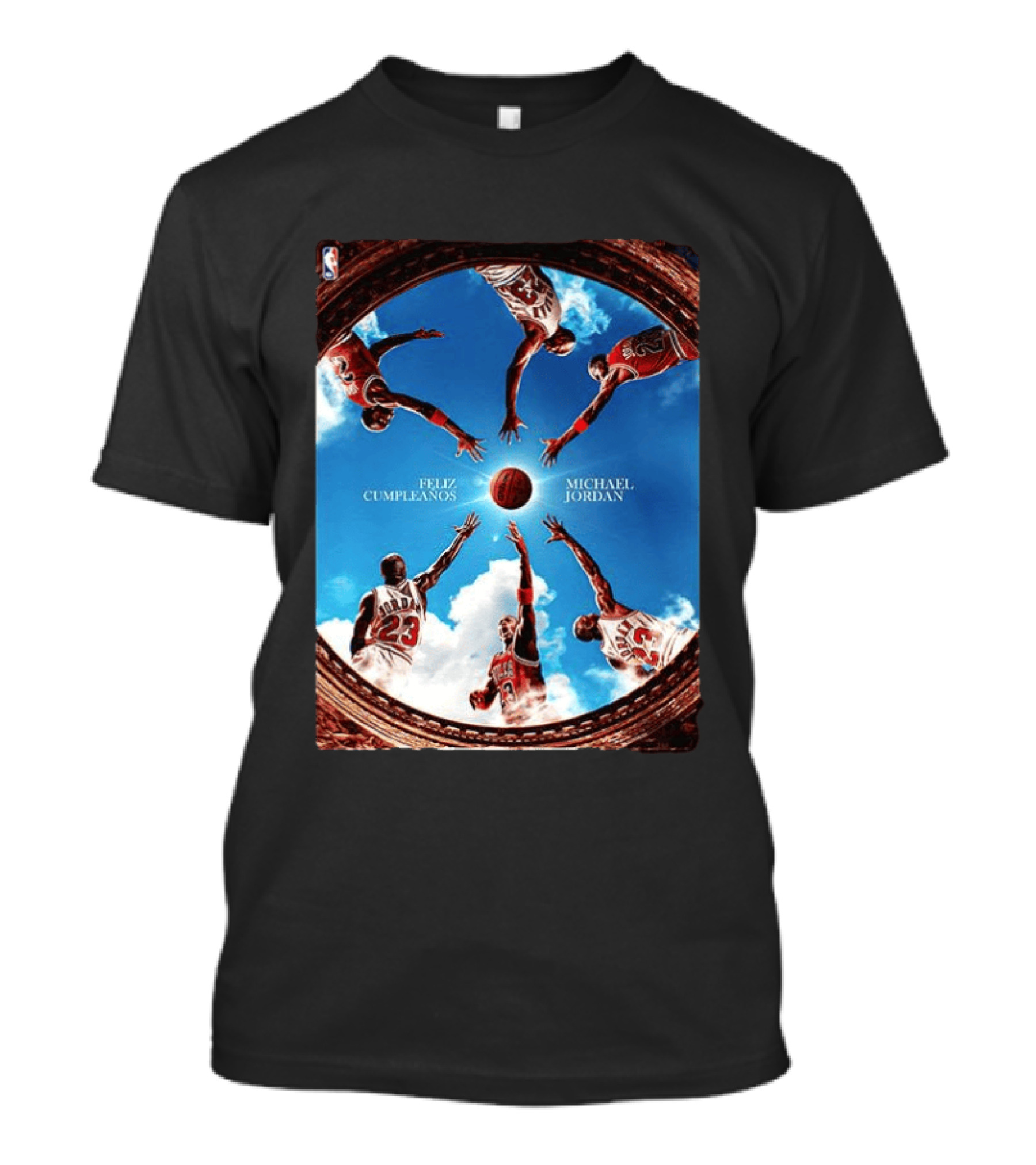 Feliz Cumpleaños Michael Jordan Basketball Reach Sky 23 T-Shirt