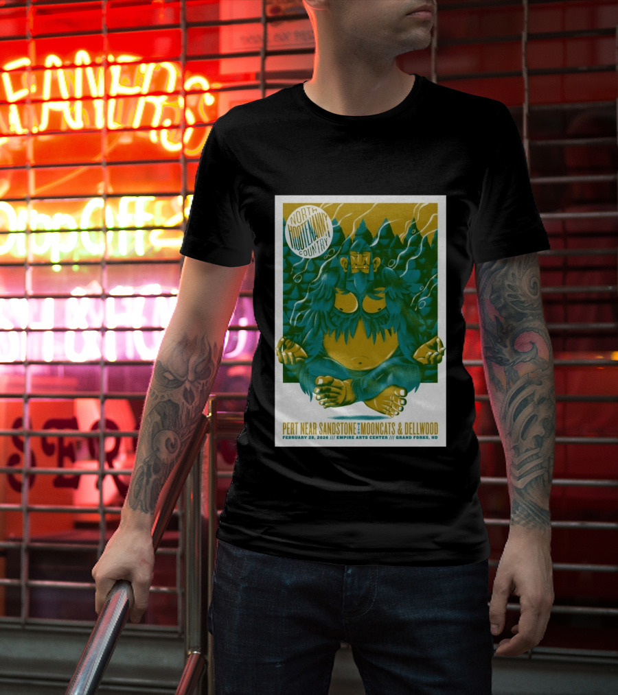 North Hootenanny Country Pert Near Sandstone MoonCats Dellwood Empire Arts Center Grand Forks ND February 28 2026 T-Shirt
