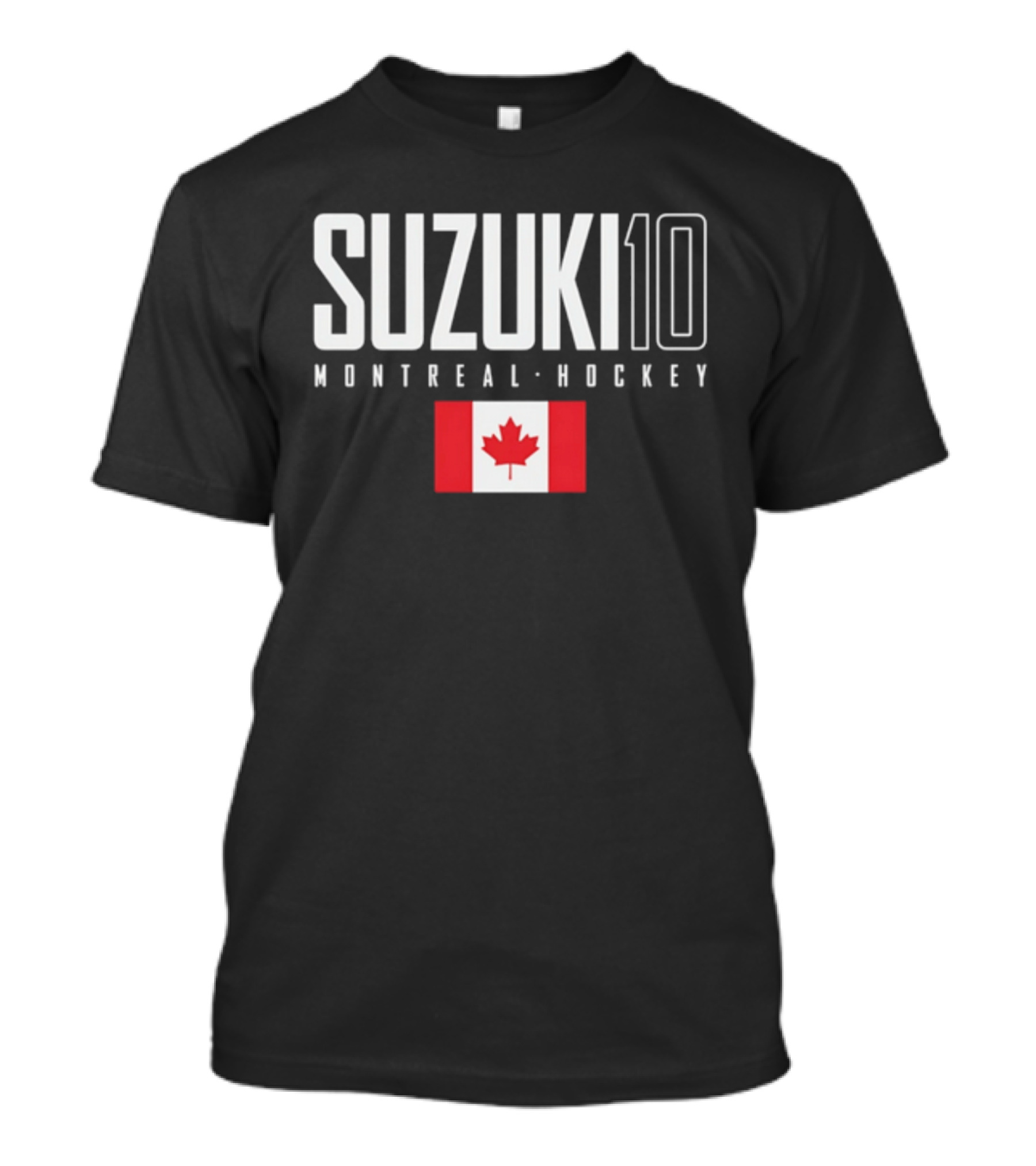 Montreal Hockey Suzuki 10 Canada Flag T-Shirt