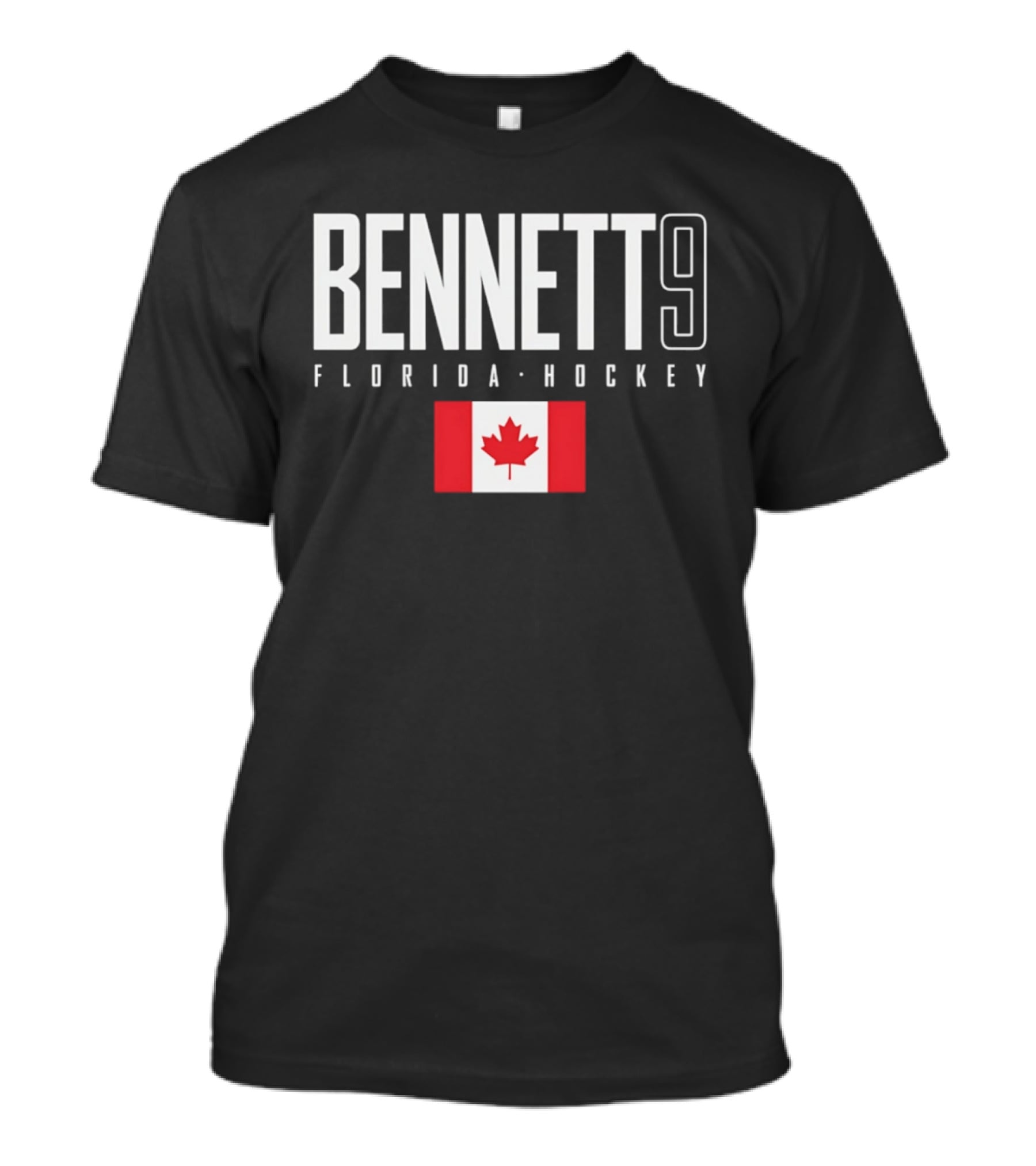 Bennett 9 Florida Hockey Canada Flag T-Shirt